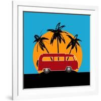 Tropical Camper Van-Petrafler-Framed Art Print