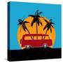 Tropical Camper Van-Petrafler-Stretched Canvas