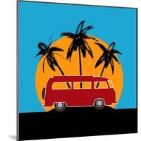 Tropical Camper Van-Petrafler-Mounted Art Print