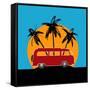 Tropical Camper Van-Petrafler-Framed Stretched Canvas