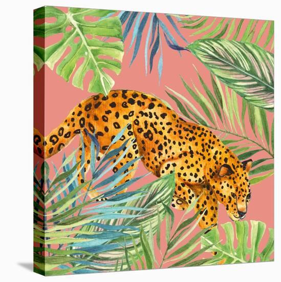 Tropical Cat I-Janet Tava-Stretched Canvas
