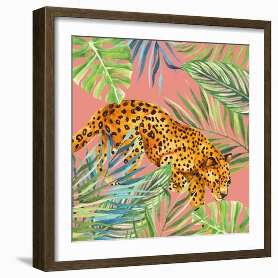 Tropical Cat I-Janet Tava-Framed Art Print