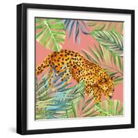 Tropical Cat I-Janet Tava-Framed Art Print