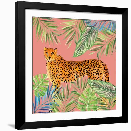 Tropical Cat II-Janet Tava-Framed Art Print