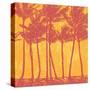 Tropical Coast with Palms. Vector Illustration.-jumpingsack-Stretched Canvas