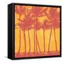 Tropical Coast with Palms. Vector Illustration.-jumpingsack-Framed Stretched Canvas