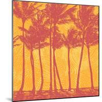 Tropical Coast with Palms. Vector Illustration.-jumpingsack-Mounted Art Print