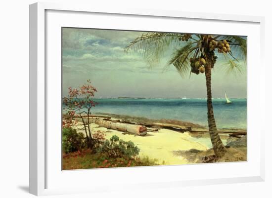 Tropical Coast-Albert Bierstadt-Framed Giclee Print