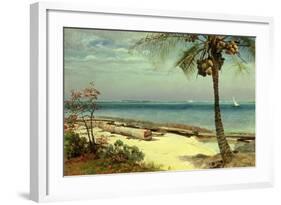 Tropical Coast-Albert Bierstadt-Framed Giclee Print