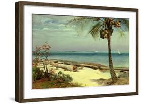 Tropical Coast-Albert Bierstadt-Framed Giclee Print