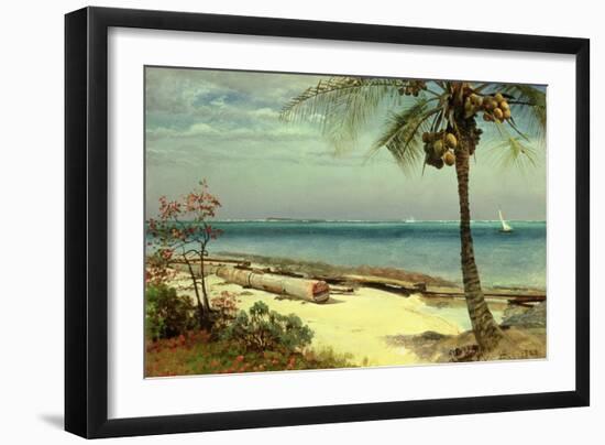 Tropical Coast-Albert Bierstadt-Framed Giclee Print