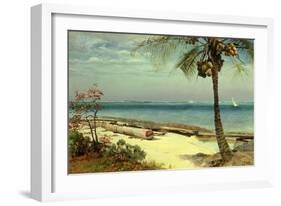 Tropical Coast-Albert Bierstadt-Framed Giclee Print