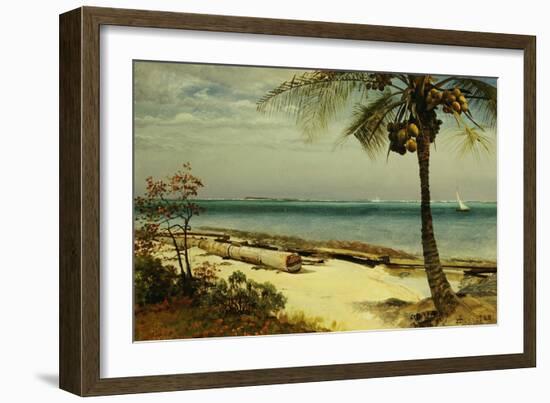 Tropical Coast-Albert Bierstadt-Framed Giclee Print