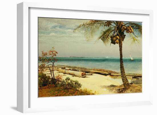 Tropical Coast-Albert Bierstadt-Framed Giclee Print