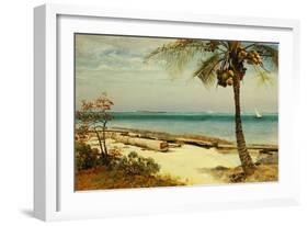 Tropical Coast-Albert Bierstadt-Framed Giclee Print