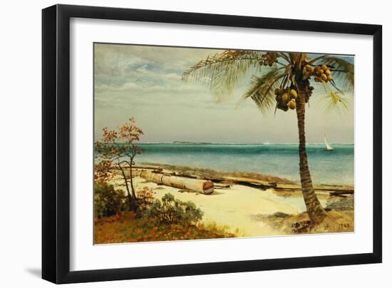 Tropical Coast-Albert Bierstadt-Framed Premium Giclee Print