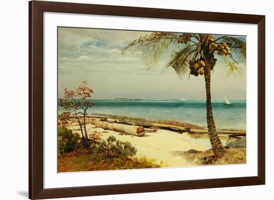 Tropical Coast-Albert Bierstadt-Framed Giclee Print