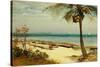 Tropical Coast-Albert Bierstadt-Stretched Canvas