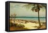 Tropical Coast-Albert Bierstadt-Framed Stretched Canvas