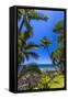 Tropical Coastline of Princeville, Hi-Andrew Shoemaker-Framed Stretched Canvas