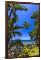 Tropical Coastline of Princeville, Hi-Andrew Shoemaker-Framed Photographic Print