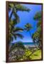 Tropical Coastline of Princeville, Hi-Andrew Shoemaker-Framed Premium Photographic Print