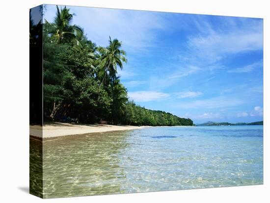 Tropical Coastline of Turtle Island-David Papazian-Stretched Canvas