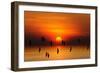 Tropical Colorful Sunset, Songkhla, Thailand-siriwat srinuroht-Framed Art Print