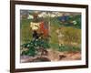 Tropical Conversation, (Conversation Tropiques, Martinique), 1887-Paul Gauguin-Framed Giclee Print