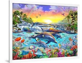 Tropical Cove-Adrian Chesterman-Framed Art Print