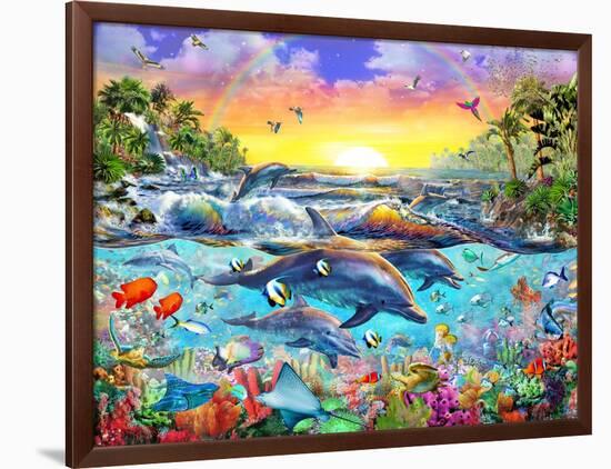 Tropical Cove-Adrian Chesterman-Framed Art Print