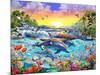 Tropical Cove-Adrian Chesterman-Mounted Art Print