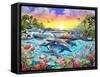 Tropical Cove-Adrian Chesterman-Framed Stretched Canvas