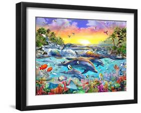 Tropical Cove-Adrian Chesterman-Framed Art Print