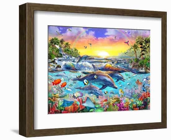 Tropical Cove-Adrian Chesterman-Framed Art Print