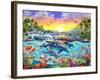 Tropical Cove-Adrian Chesterman-Framed Art Print