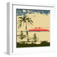 Tropical Cruise Background-Petrafler-Framed Art Print