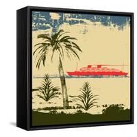 Tropical Cruise Background-Petrafler-Framed Stretched Canvas