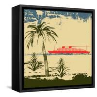 Tropical Cruise Background-Petrafler-Framed Stretched Canvas