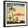 Tropical Cruise Background-Petrafler-Framed Art Print