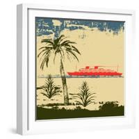 Tropical Cruise Background-Petrafler-Framed Art Print