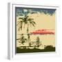 Tropical Cruise Background-Petrafler-Framed Art Print