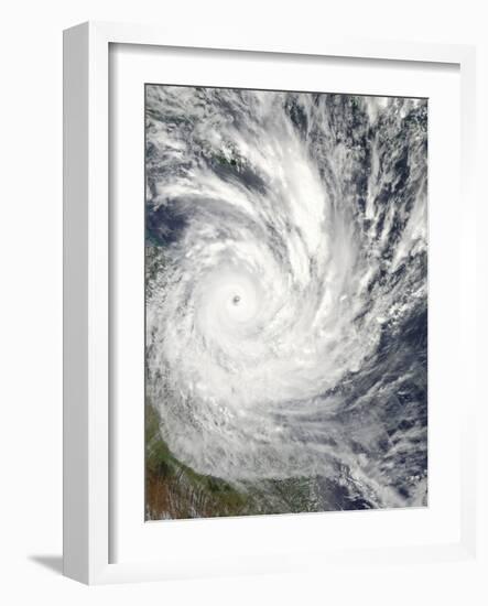 Tropical Cyclone Yasi over Australia-Stocktrek Images-Framed Photographic Print