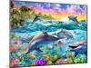 Tropical Dolphins-Adrian Chesterman-Mounted Art Print