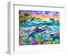 Tropical Dolphins-Adrian Chesterman-Framed Art Print