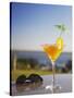 Tropical Drink at Hotel Cardoso, Maputo, Mozambique-Ian Trower-Stretched Canvas