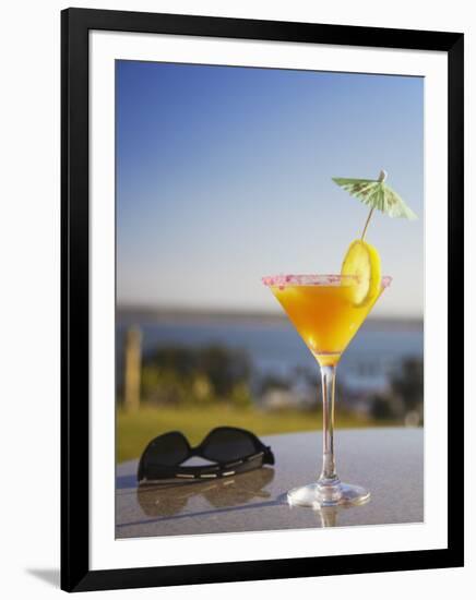 Tropical Drink at Hotel Cardoso, Maputo, Mozambique-Ian Trower-Framed Photographic Print
