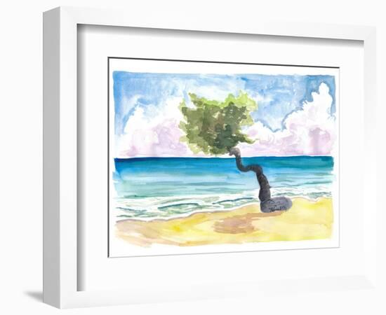 Tropical Eagle Beach in Aruba Dutch Caribbean-M. Bleichner-Framed Art Print