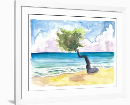 Tropical Eagle Beach in Aruba Dutch Caribbean-M. Bleichner-Framed Art Print