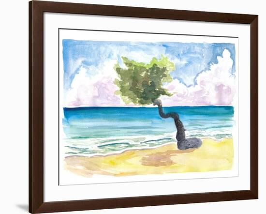 Tropical Eagle Beach in Aruba Dutch Caribbean-M. Bleichner-Framed Art Print